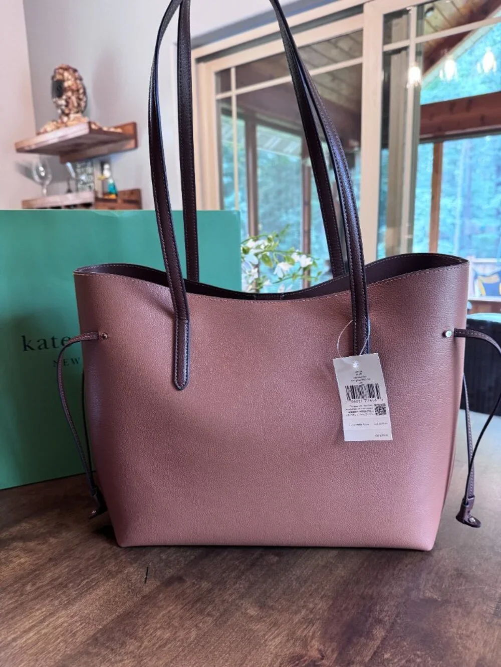 Kate Spade New York Cleo Leather Tote Bag & Pouch - School Work Shopping